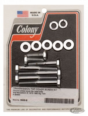 781272 - COLONY Trans top cover screw kit BT79-85 Chrome