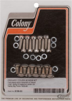 781310 - COLONY Chrome Primary + derby screw kit BT36-64