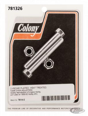 781326 - COLONY Rear chain adjusters WL/A/C1930-52 Chr