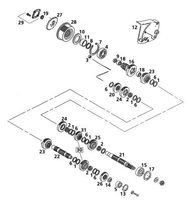 781668 - Eastern Bearing main/count. shaft XL04-05 5spd