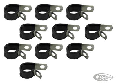 782151 - V-Twin 10Pck Vinyl coated cable clamps 3/8"