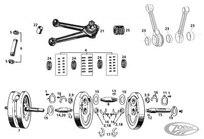 782934 - Samwel 2Pck nut pinion and sprocket shaft 45ci