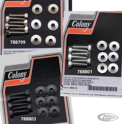 788799 - COLONY Tank top strip screw/washer kit NickelPl