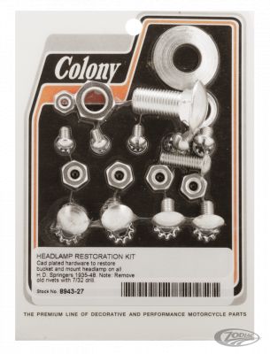 788949 - COLONY Headlight restore & mount kit 35-48 WhiP