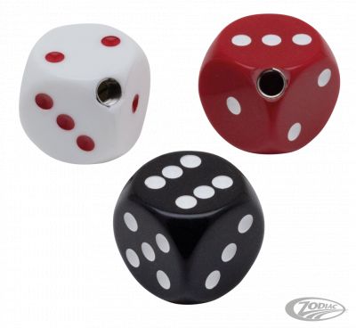 789531 - V-Twin Dice shifter knob white w/ red dots