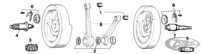 789544 - V-Twin Rod roller retainer set BT41-00 steel