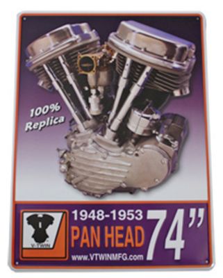 789734 - V-Twin Panhead Engine Plaque