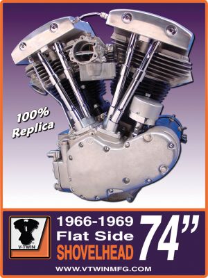 789736 - V-Twin Early Shovelhead Engine Plaque