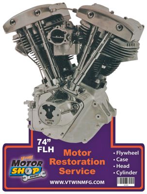 789737 - V-Twin Late Shovelhead Engine Plaque