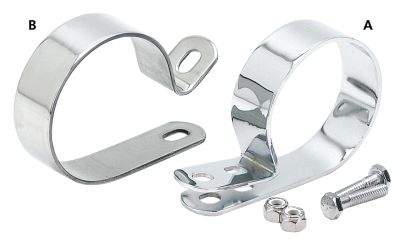 789771 - V-Twin Chr 3-1/2" muffler body clamp set