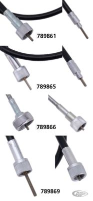 789869 - Barnett Black Tacho cable L=33" XL74-80 12mm nut