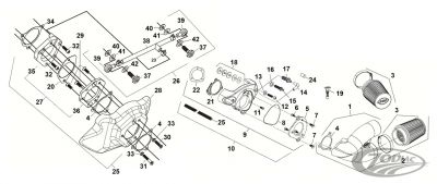 795027 - S&S Gasket;Intake Adapter;Throttle by Wire;2