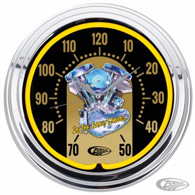 999972 - GZP Zodiac "Shovelhead" Neon Clock 15"